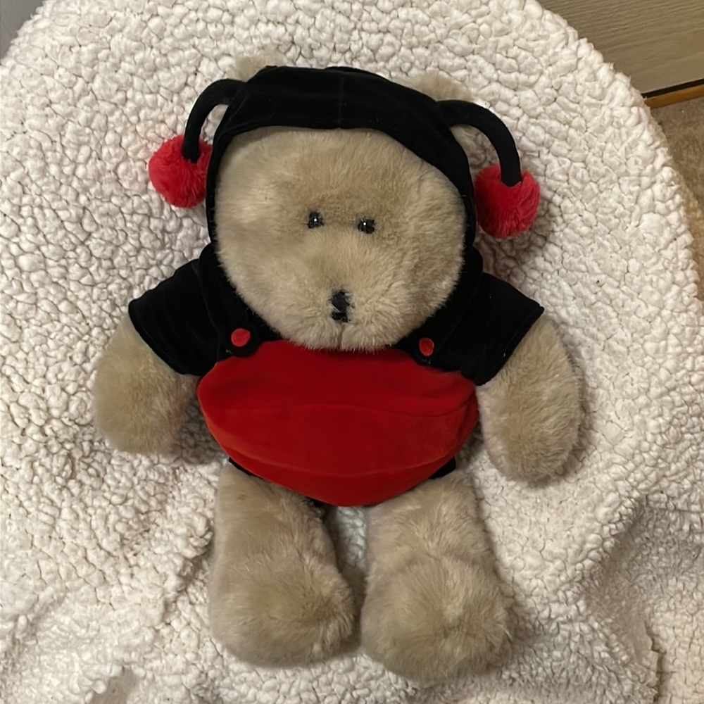 Vintage Starbucks Collectible Bearista Bear Plush Ladybug 14th Edition